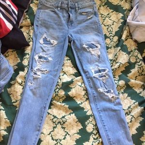 American eagle super high rise jeans size 4R